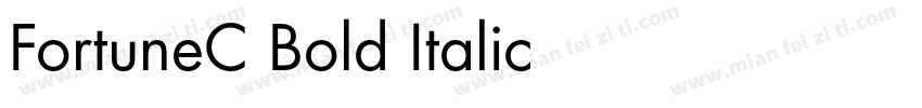 FortuneC Bold Italic字体转换